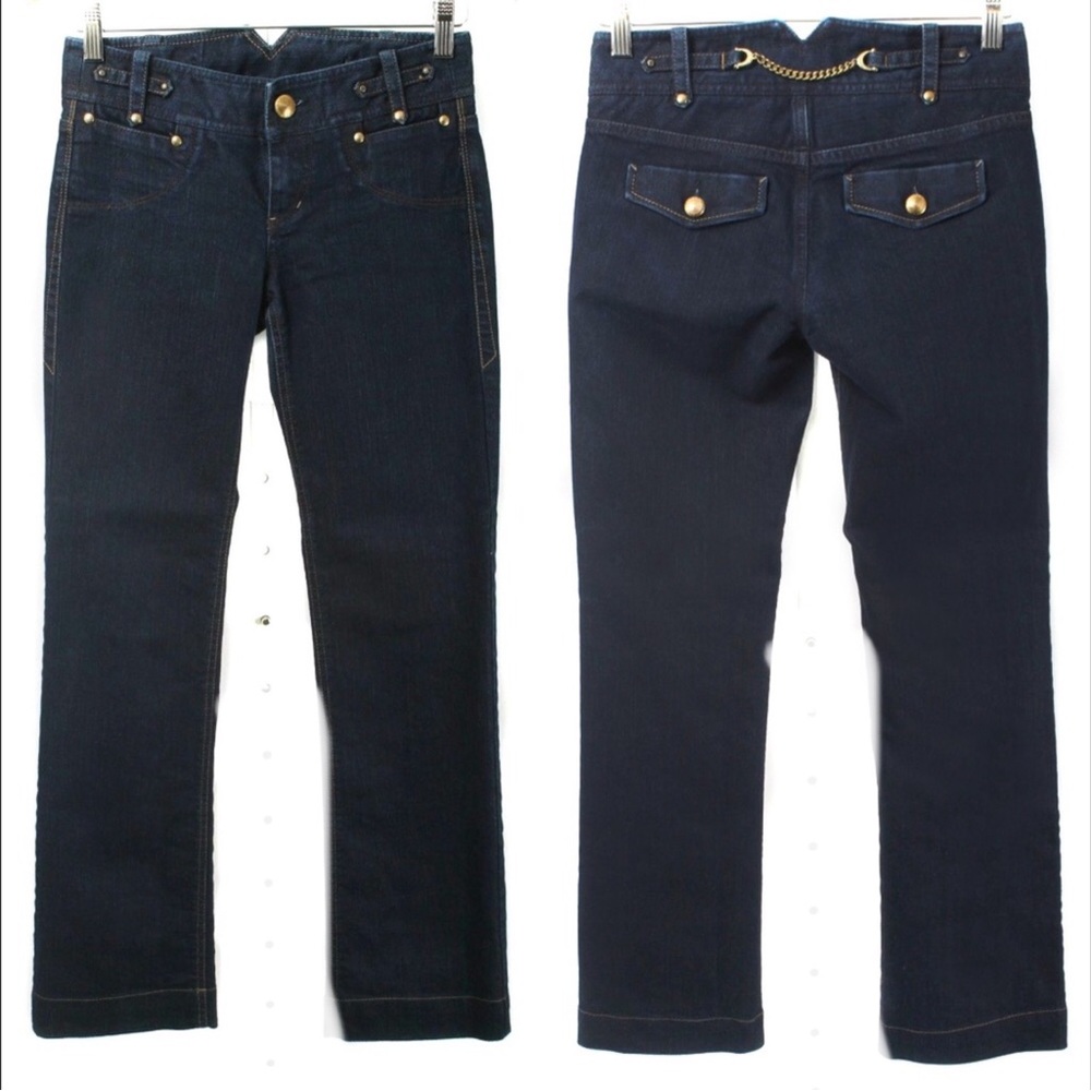 Armani Exchange chain detail straight leg jeans. NWOT